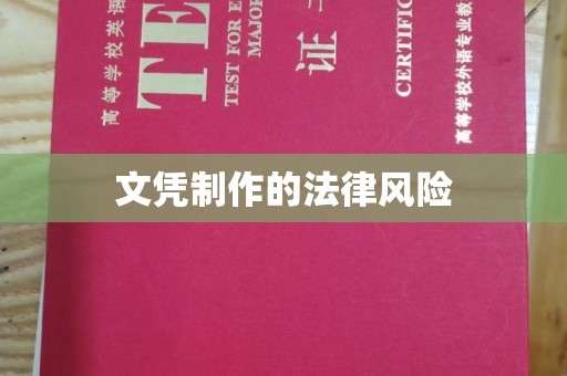 蕉岭文凭制作的法律风险